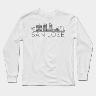 San Jose Minimal Skyline Long Sleeve T-Shirt